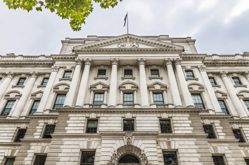 HM Treasury Building in Whitehall