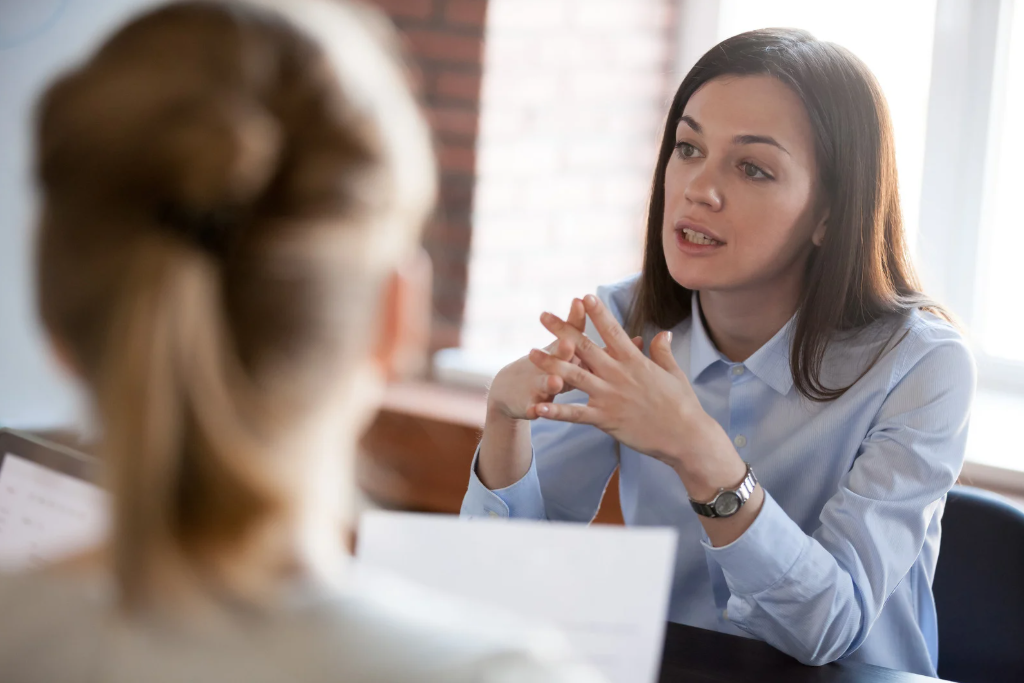 Woman conducting HR Training