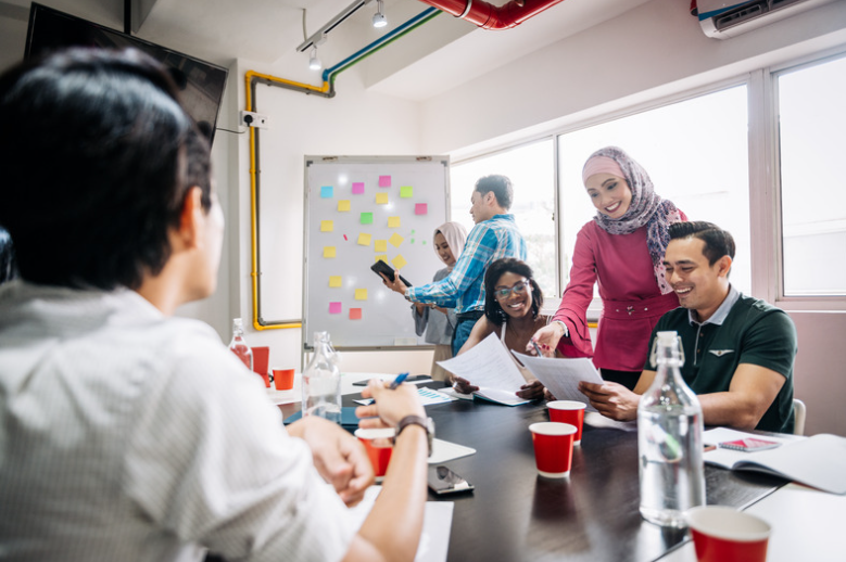People working together in office
