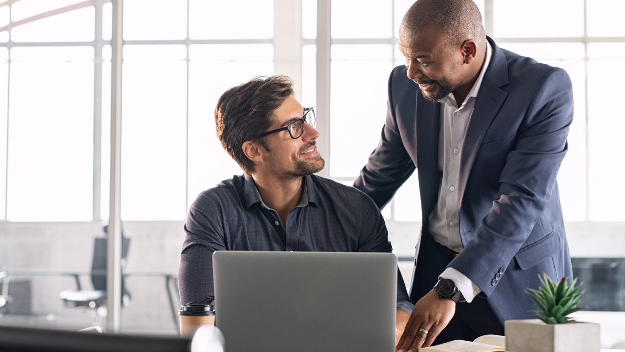 boss talking to employee