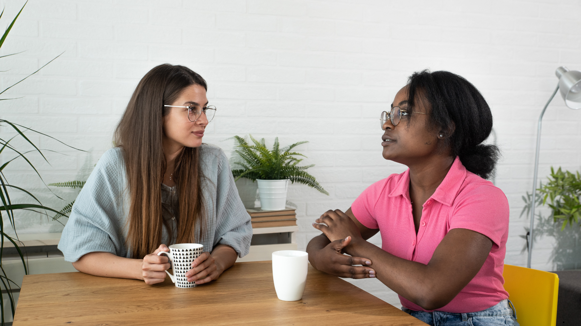 two women Listening to eachother